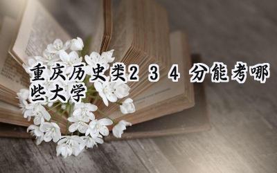 重庆历史类234分能考哪些大学