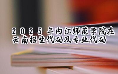2025年内江师范学院在云南招生代码及专业代码