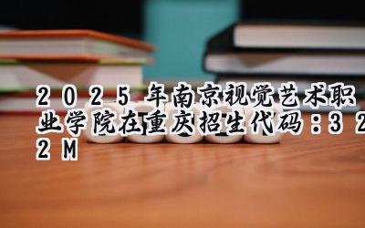 2025年南京视觉艺术职业学院在重庆招生代码：322M