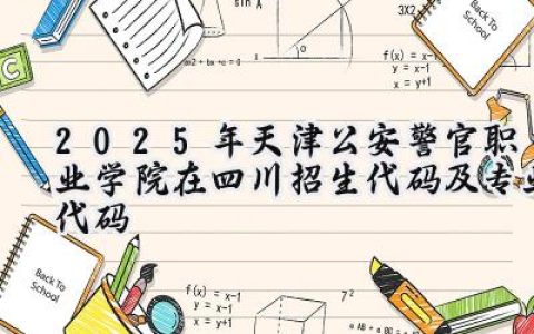 2025年天津公安警官职业学院在四川招生代码及专业代码
