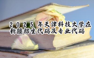 2025年天津科技大学在新疆招生代码及专业代码