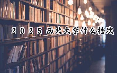 2025西北大学什么档次