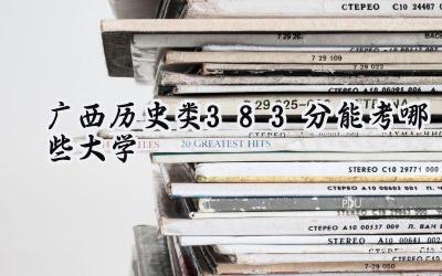 广西历史类383分能考哪些大学