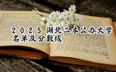 2025湖北二本公办大学名单及分数线