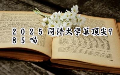 2025同济大学算顶尖985吗