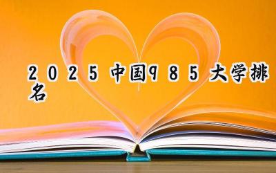 2025中国985大学排名