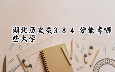 湖北历史类384分能考哪些大学