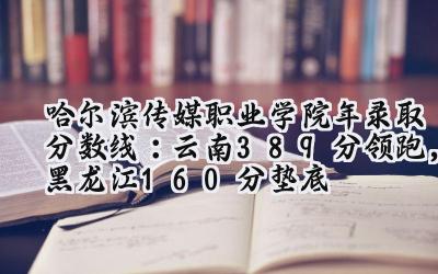 哈尔滨传媒职业学院2024年录取分数线：云南389分领跑，黑龙江160分垫底