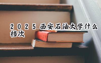 2025西安石油大学什么档次