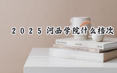 2025河西学院什么档次
