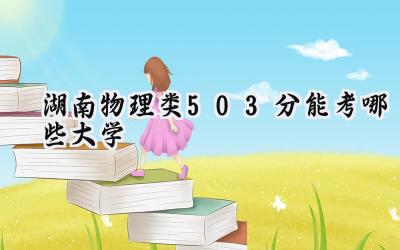 湖南物理类503分能考哪些大学