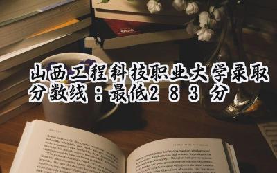 山西工程科技职业大学2024录取分数线：最低283分