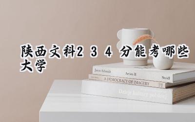陕西文科234分能考哪些大学