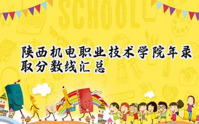 陕西机电职业技术学院2024年录取分数线汇总