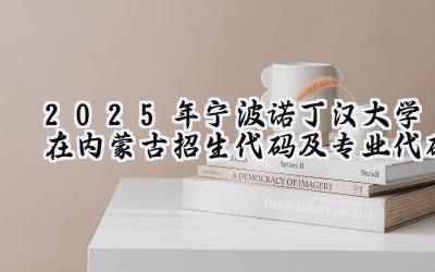 2025年宁波诺丁汉大学在内蒙古招生代码及专业代码