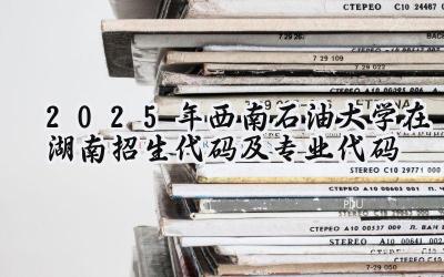 2025年西南石油大学在湖南招生代码及专业代码