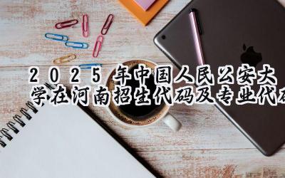2025年中国人民公安大学在河南招生代码及专业代码