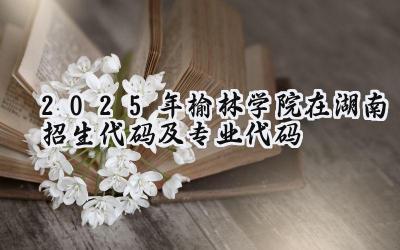 2025年榆林学院在湖南招生代码及专业代码