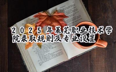 2025年莱芜职业技术学院录取规则及专业设置