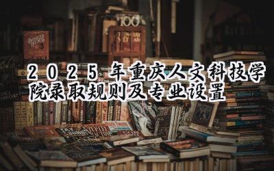 2025年重庆人文科技学院录取规则及专业设置