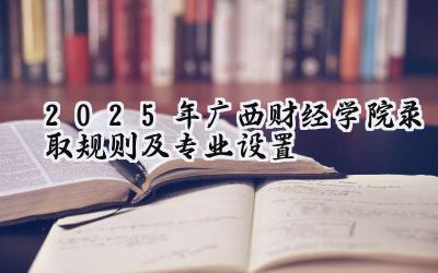 2025年广西财经学院录取规则及专业设置