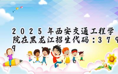 2025年西安交通工程学院在黑龙江招生代码：3799