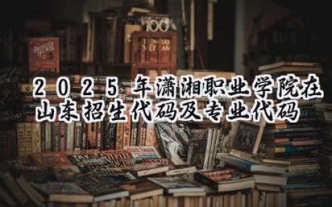 2025年潇湘职业学院在山东招生代码及专业代码