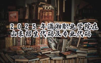 2025年潇湘职业学院在山东招生代码及专业代码