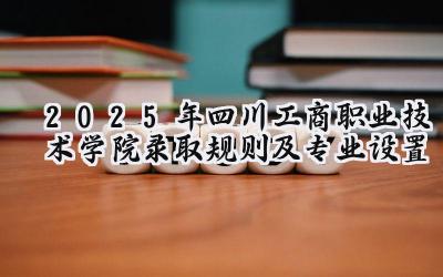 2025年四川工商职业技术学院录取规则及专业设置