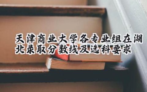 天津商业大学各专业组在湖北录取分数线及选科要求