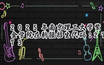 2025年南京理工大学紫金学院在新疆招生代码：2773