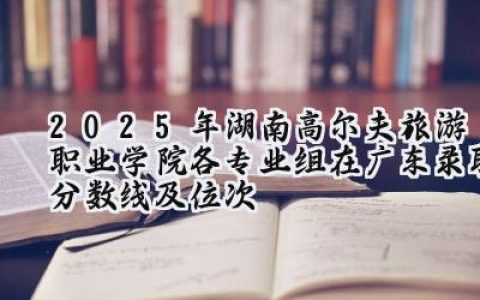 2025年湖南高尔夫旅游职业学院各专业组在广东录取分数线及位次