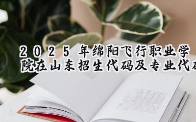 2025年绵阳飞行职业学院在山东招生代码及专业代码