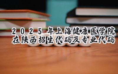 2025年上海健康医学院在陕西招生代码及专业代码